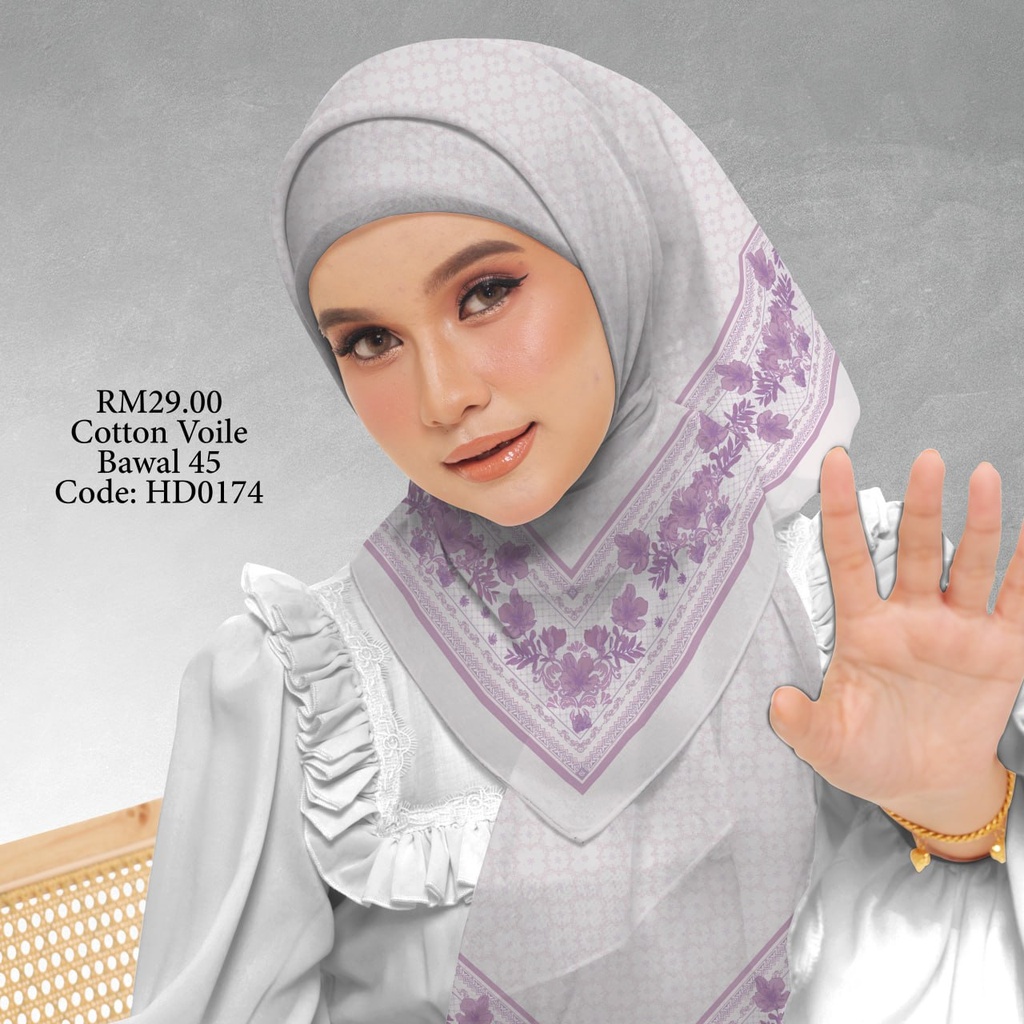 Tudung Bawal (Square Hijab) in HD0174